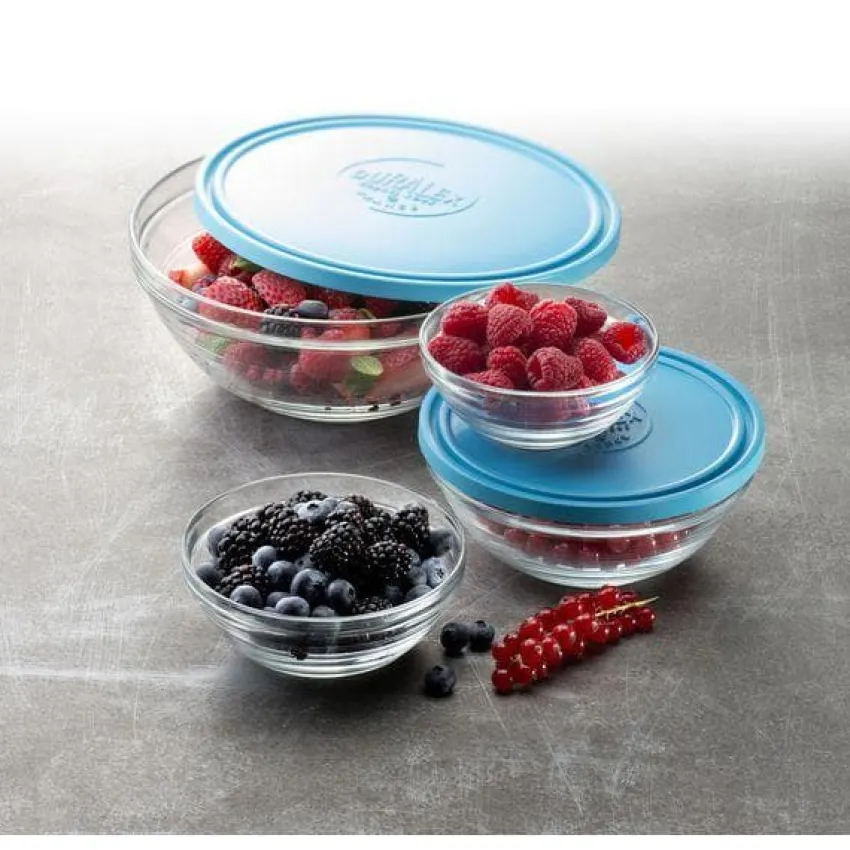Kits|Sets>Duralex Freshbox - 5 Boites de conservation rondes multi-tailles