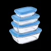Professionnels De La Restauration|Kits>Duralex Freshbox - 4 boîtes de conservation rectangulaires multi-tailles