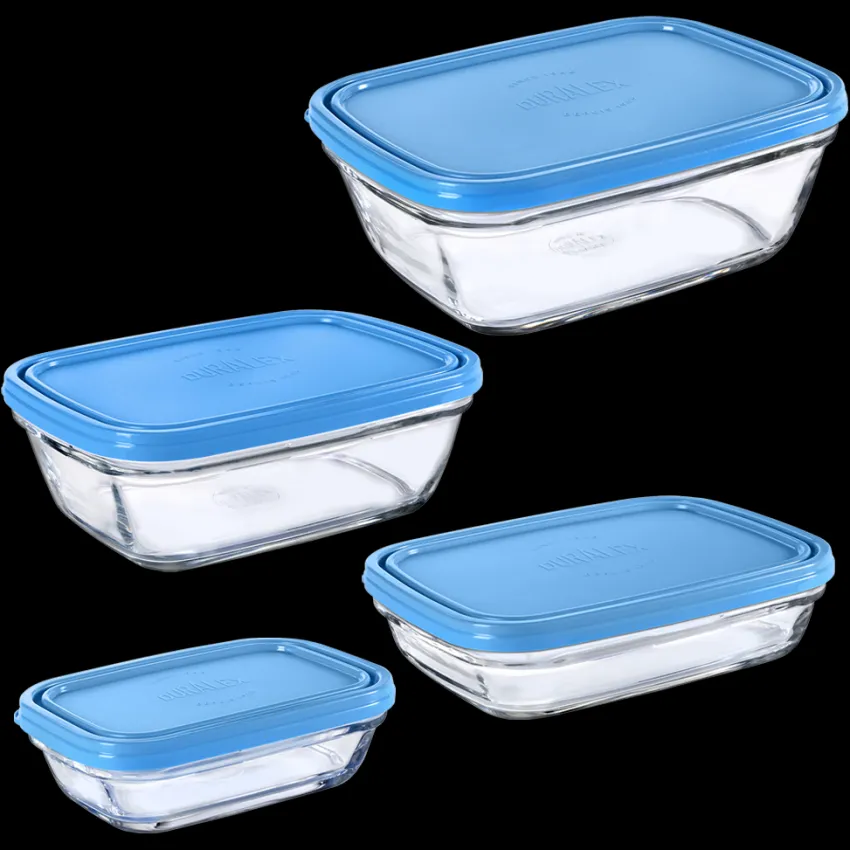 Professionnels De La Restauration|Kits>Duralex Freshbox - 4 boîtes de conservation rectangulaires multi-tailles