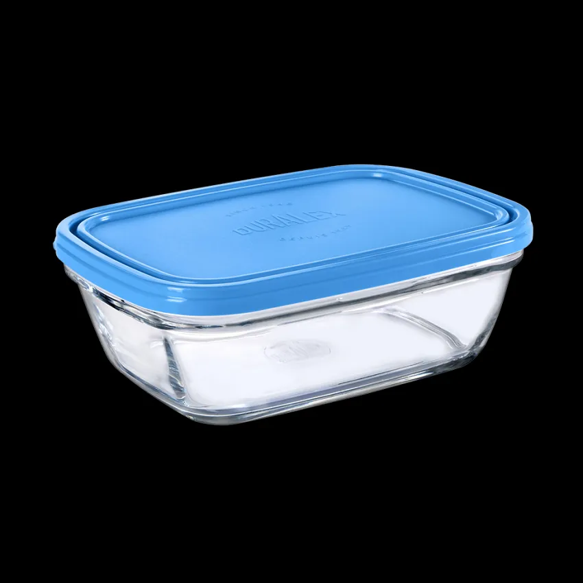 Boîtes Rectangulaires>Duralex Freshbox - Boite de conservation rectangulaire couvercle bleu 1,1L