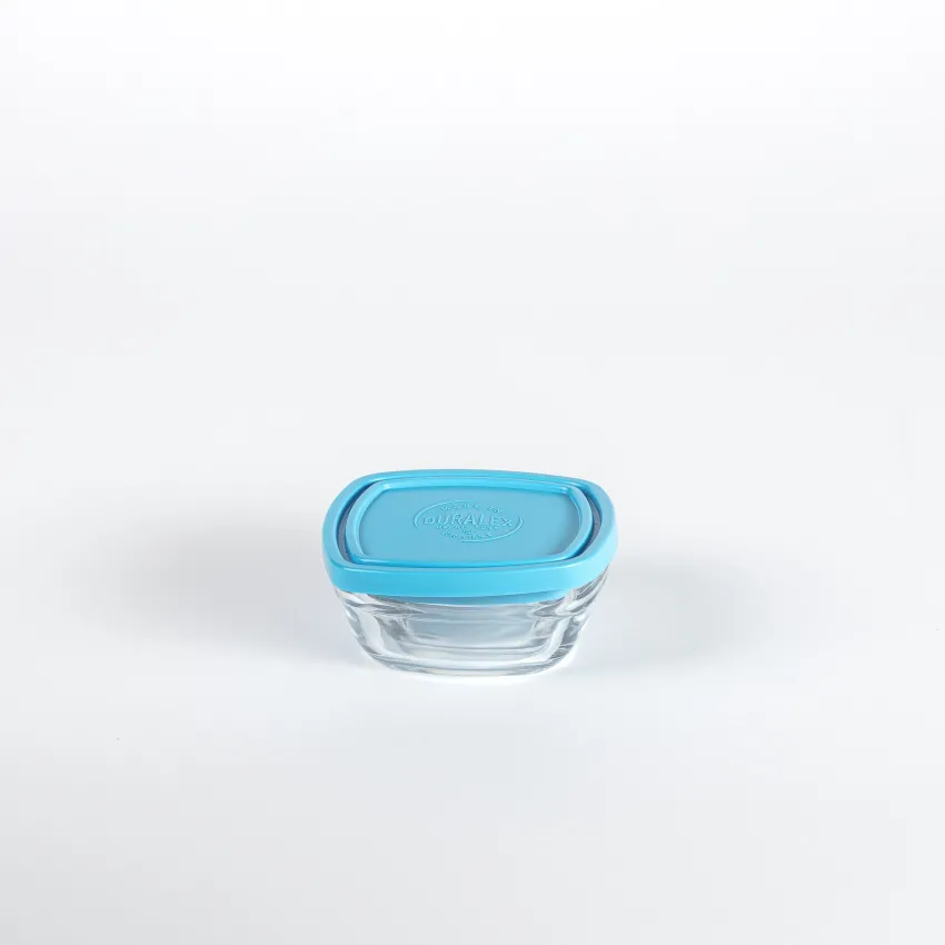 Boîtes Carrées>Duralex Freshbox - Boite de conservation carrée couvercle bleu 15cl