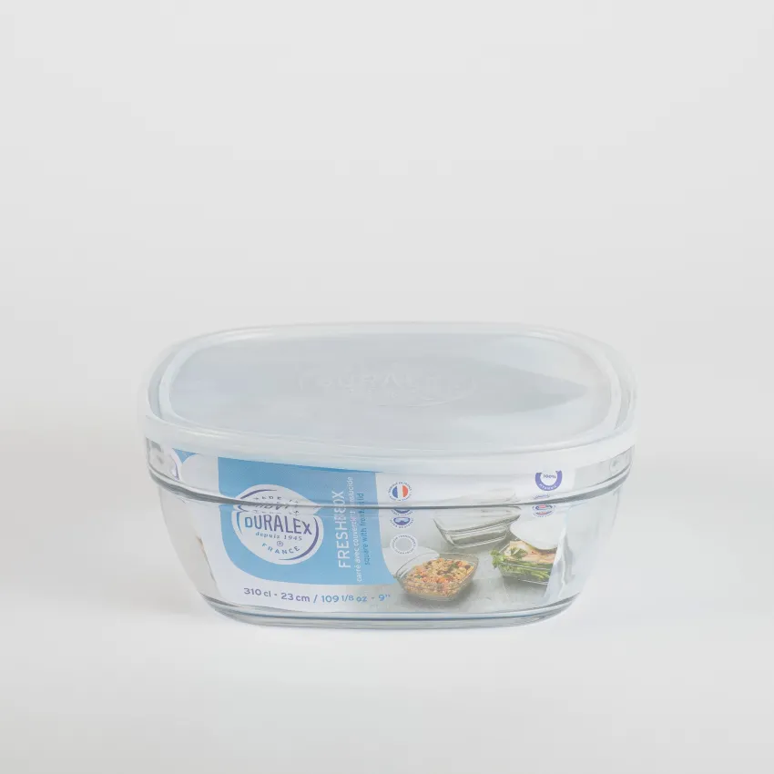 Boîtes Carrées>Duralex Freshbox - Boite de conservation carrée couvercle blanc 3,1L