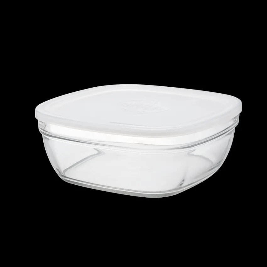 Boîtes Carrées>Duralex Freshbox - Boite de conservation carrée couvercle blanc 3,1L