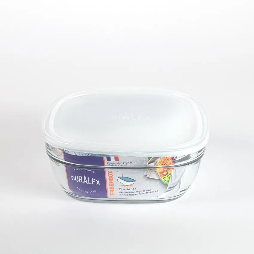 Boîtes Carrées>Duralex Freshbox - Boite de conservation carrée couvercle blanc 2L