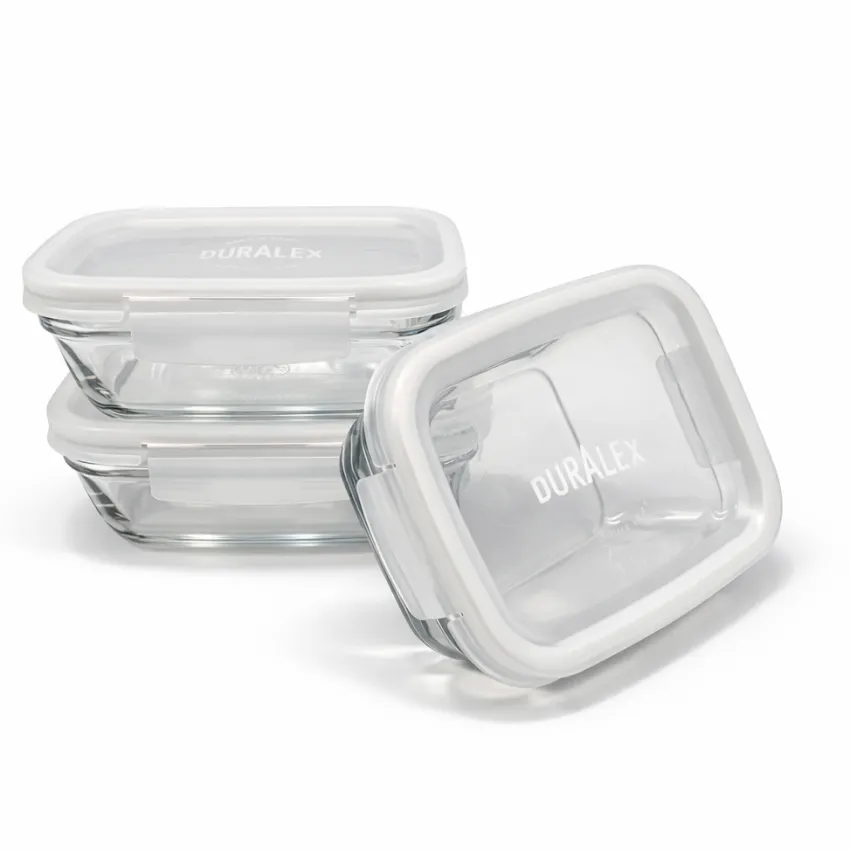 Professionnels De La Restauration|Boîtes Rectangulaires>Duralex Freshbox - Boite de conservation à ailette couvercle blanc 1.1L