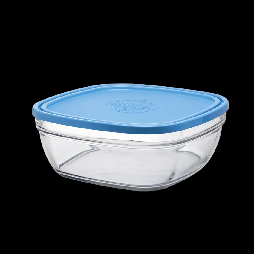 Boîtes Carrées>Duralex Freshbox - Boite de conservation carrée couvercle bleu 3,1L