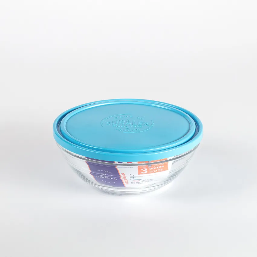 Professionnels De La Restauration|Boîtes Rondes>Duralex Freshbox - Boite de conservation ronde couvercle bleu 1,59L