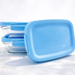 Professionnels De La Restauration|Boîtes Rectangulaires>Duralex Freshbox - Boite de conservation à ailette couvercle bleu 1.1L