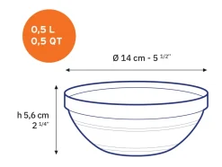 Professionnels De La Restauration|Saladiers>Duralex Le Gigogne - Saladier en verre Empilable 50 cl - 14 cm Vert