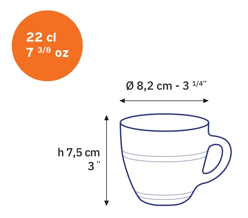 Professionnels De La Restauration|Tasses>Duralex Le Gigogne - Tasse en verre transparent 22 cl
