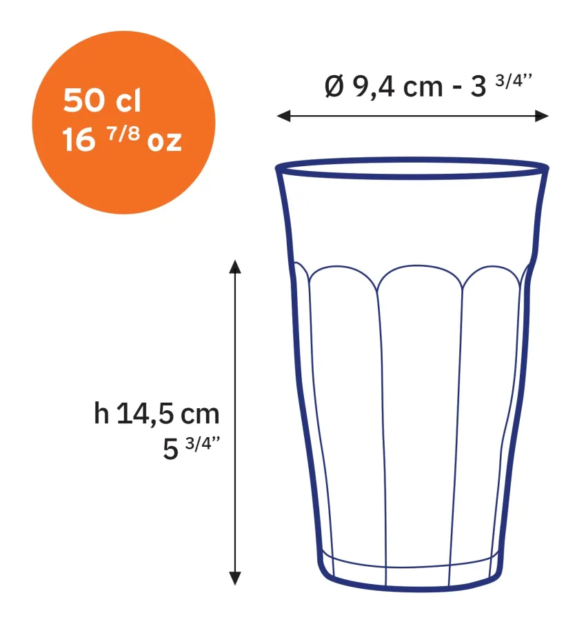 Professionnels De La Restauration|Verres À Bière>Duralex Le Picardie - Verre à eau - Transparent 50cl