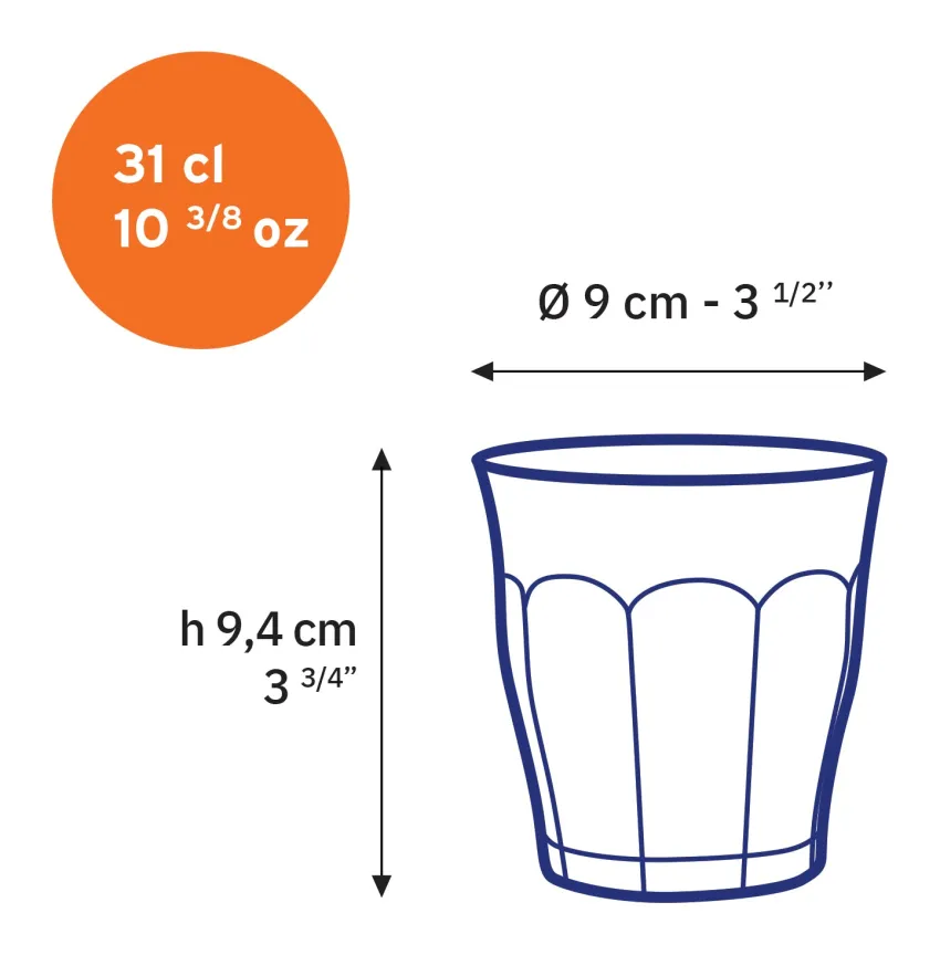Professionnels De La Restauration|Verres À Eau>Duralex Le Picardie - Verre à eau - Gris - 31cl