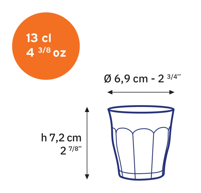 Professionnels De La Restauration|Verres À Eau>Duralex Le Picardie - Verre transparent 13cl