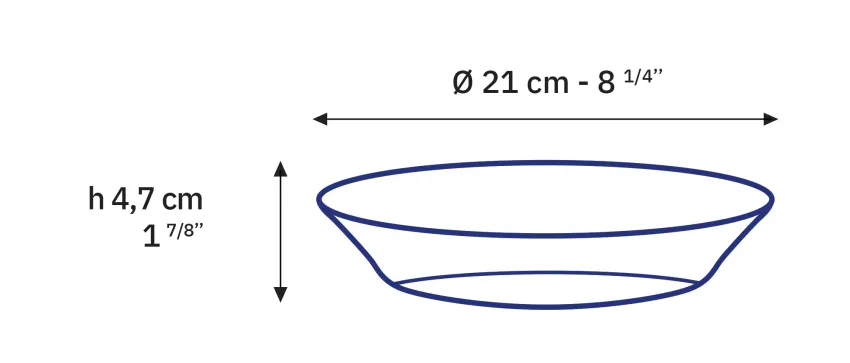 Professionnels De La Restauration|Assiettes>Duralex Lys - Assiettes creuses en verre transparent x6 - 21cm
