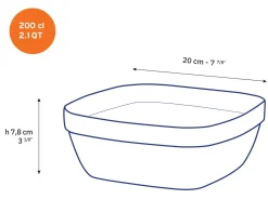 Professionnels De La Restauration|Saladiers>Duralex Lys - Saladier carré transparent 2l