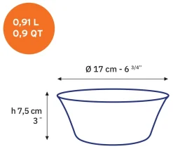 Professionnels De La Restauration|Saladiers>Duralex Lys - Saladier en verre - Vermeil - 17cm - 91cl