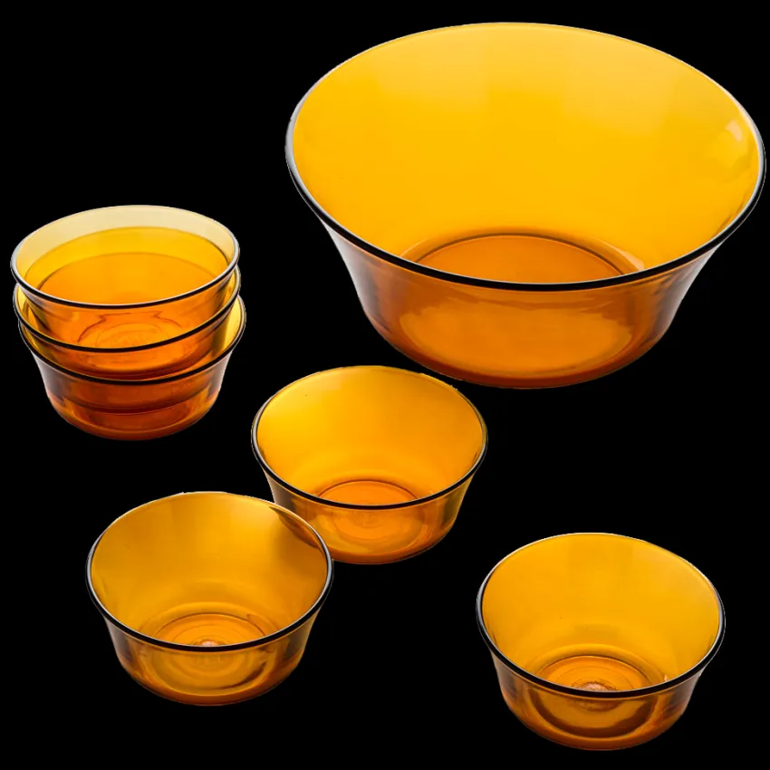 Kits|Coupelles>Duralex Lys - Saladier (2.2L) et petites coupelles de service (25cl) / Vermeil