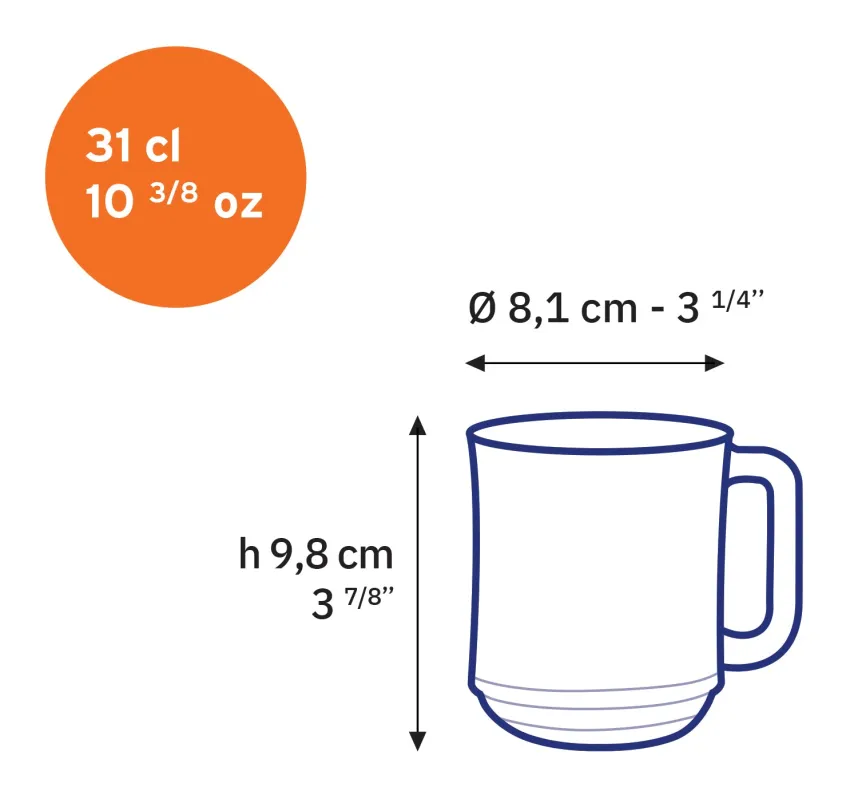 Professionnels De La Restauration|Mugs>Duralex Lys - Tasse en verre transparent 31 cl
