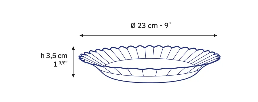 Assiettes>Duralex Picardie - Assiettes creuses x6 - 23cm - Vermeil