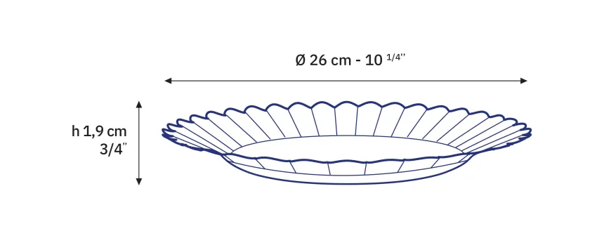 Professionnels De La Restauration|Assiettes>Duralex Picardie - Assiettes transparentes x6 - 26cm