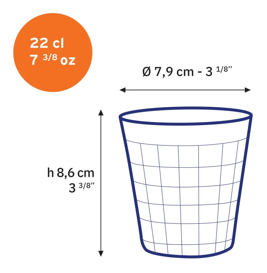 Professionnels De La Restauration|Verres À Eau>Duralex Prisme - Verre Bleu Marine 22cl