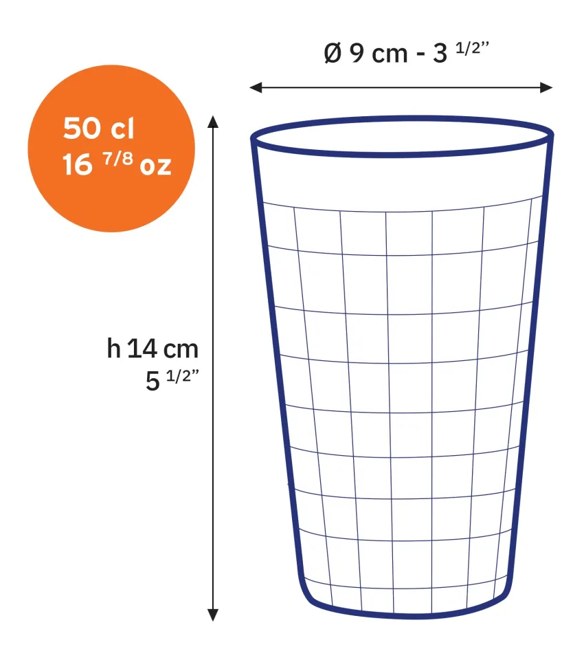 Professionnels De La Restauration|Verres À Bière>Duralex Prisme - Verre Transparent 50cl