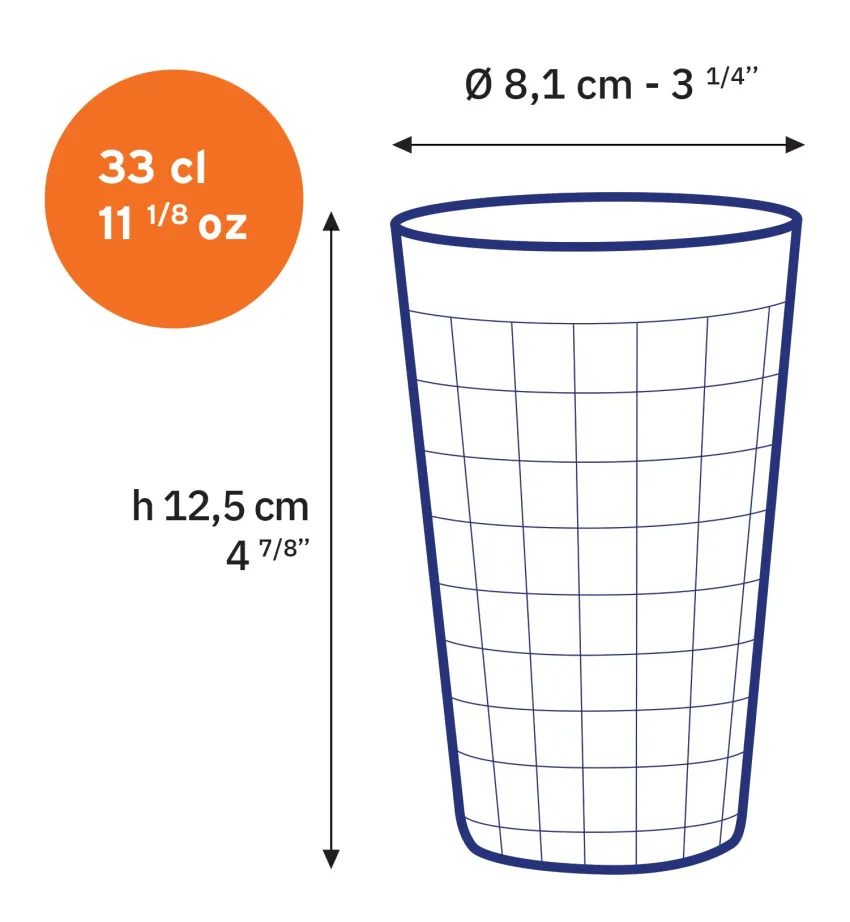 Professionnels De La Restauration|Verres À Bière>Duralex Prisme - Verre Transparent 33cl