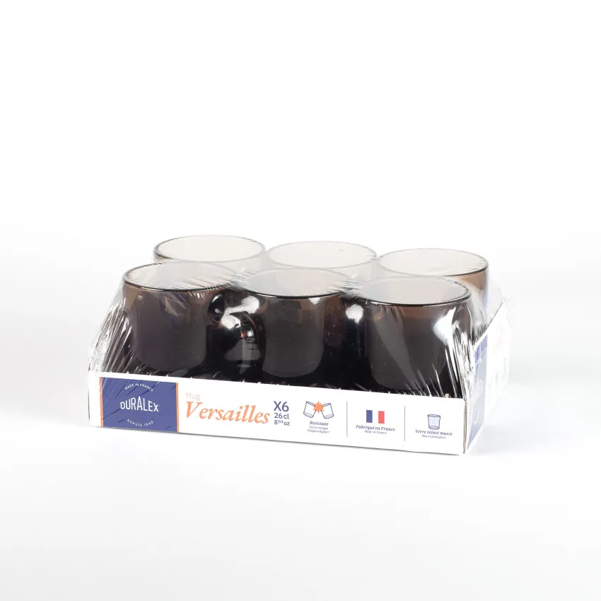 Professionnels De La Restauration|Mugs>Duralex Versailles - Mug en verre Sepia 26 cl